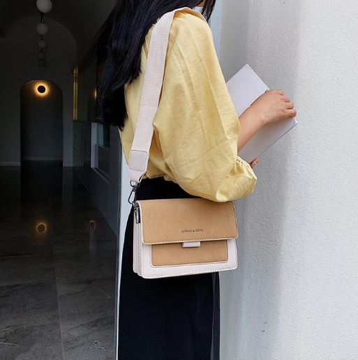 Leather Vintage Crossbody Bags White/Natural Color