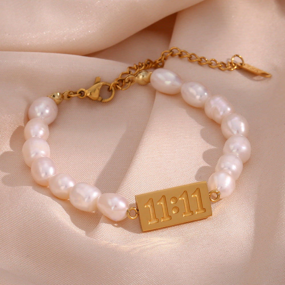 Bracelets Gold with Pearl 11:11