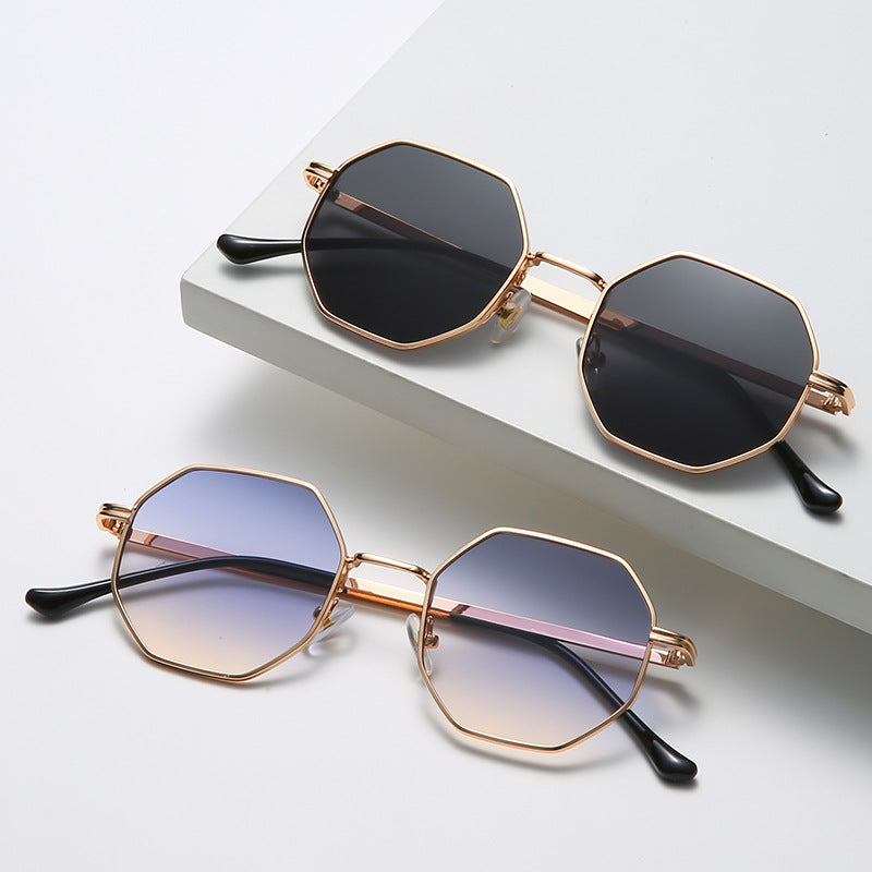 Retro Hexagon Full Frame Women's Sunglasses