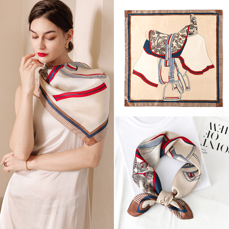 Style Printing Polyester Silk Scarves