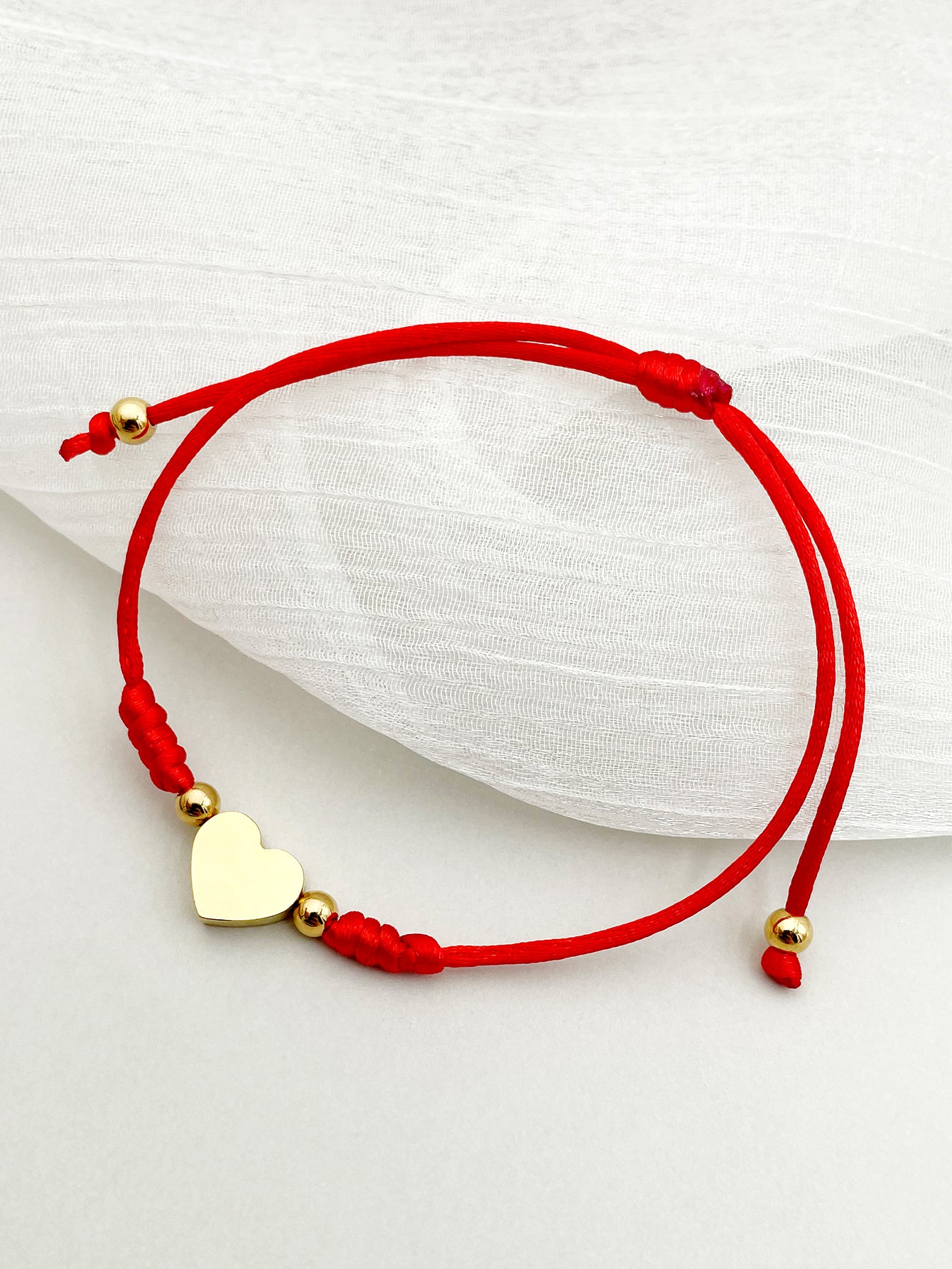 Romantic Sweet Heart Shape Stainless Steel Rope Plating 14K Gold Plated Bracelets