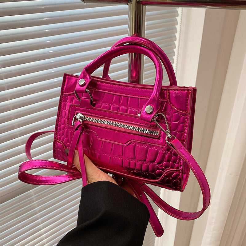Metallic Mini Bags Leather Streetwear Colorful