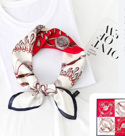 Style Printing Polyester Silk Scarves