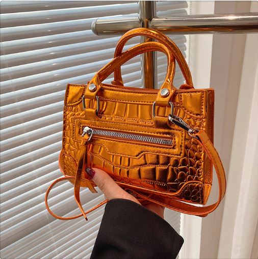 Metallic Mini Bags Leather Streetwear Colorful