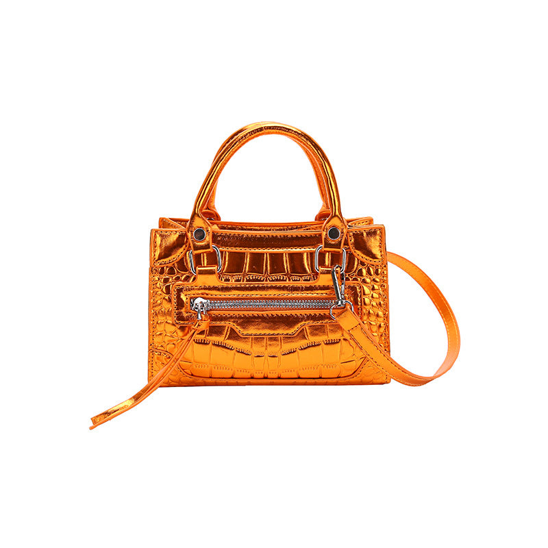 Metallic Mini Bags Leather Streetwear Colorful